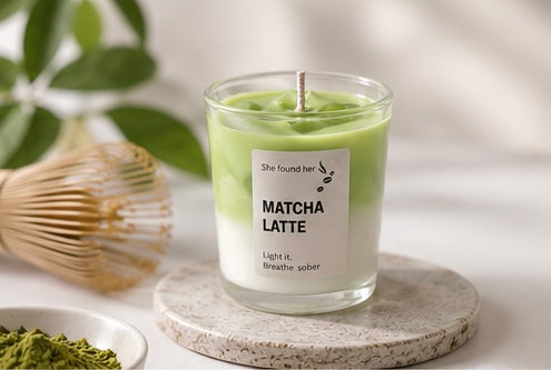 Iced Matcha Latte Kerze