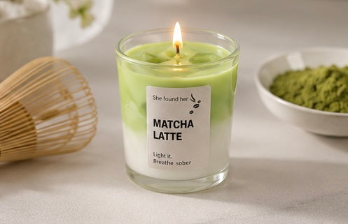Iced Matcha Latte Kerze